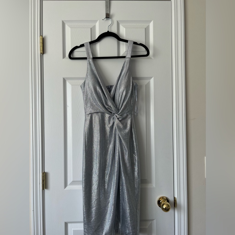 Silver cocktail dress